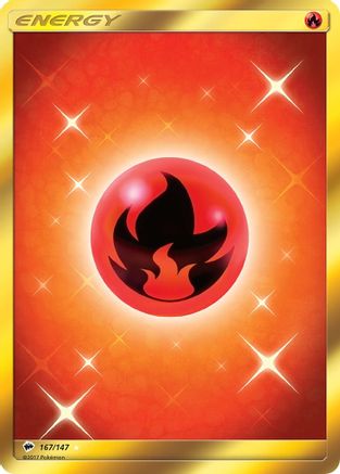 Fire Energy (Secret) 167/147 - Holofoil SM Burning Shadows - Secret Rare
