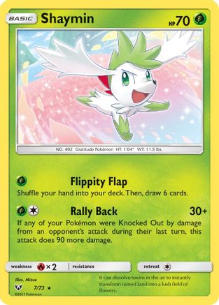 Shaymin 007/73 - Holofoil Shining Legends - Holo Rare