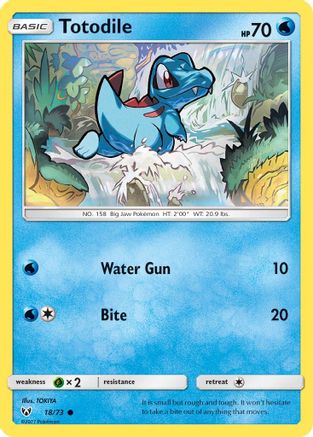 Totodile 018/73 - Reverse Holofoil Shining Legends - Common