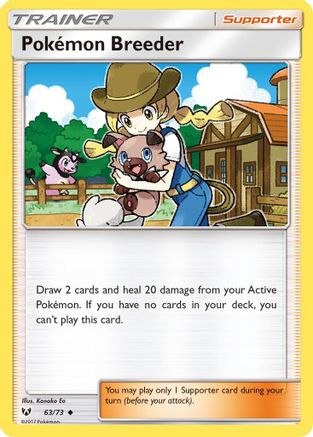 Pokemon Breeder 063/73 Shining Legends - Uncommon
