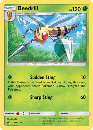 Beedrill 003/111 SM Crimson Invasion - Rare