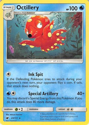 Octillery 023 - Reverse Holofoil SM Crimson Invasion - Rare
