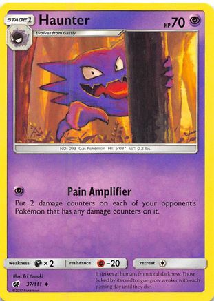 Haunter 037/111 - Reverse Holofoil SM Crimson Invasion - Uncommon