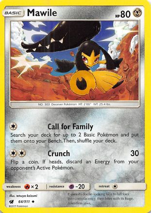 Mawile 064/111 - Reverse Holofoil SM Crimson Invasion - Uncommon