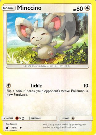 Minccino 085/111 - Reverse Holofoil SM Crimson Invasion - Common