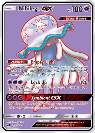 Nihilego GX (Full Art) 103/111 - Holofoil SM Crimson Invasion - Ultra Rare