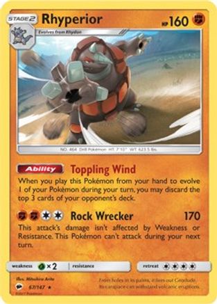 Rhyperior (SM Burning Shadows) 067/147 Deck Exclusives - Rare