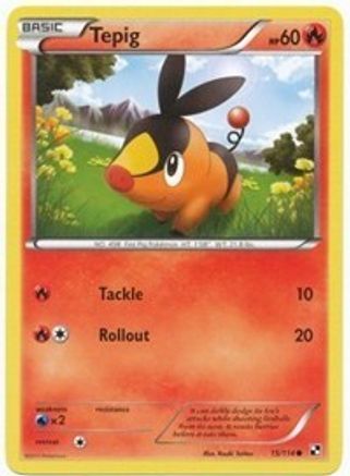 Tepig 15/114 (Cosmos Holo) (Cosmos Holo) 015/114 - Holofoil League & Championship Cards - Promo