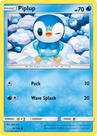 Piplup (32) (32) 032/156 - Reverse Holofoil SM Ultra Prism - Common