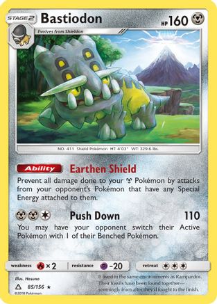 Bastiodon 085/156 - Holofoil SM Ultra Prism - Holo Rare