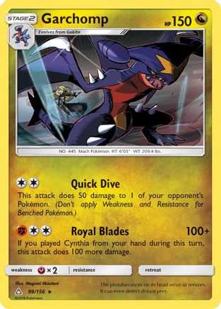 Garchomp 099/156 SM Ultra Prism - Rare