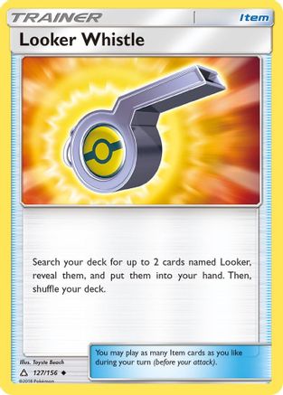 Looker Whistle 127 - Reverse Holofoil SM Ultra Prism - Uncommon