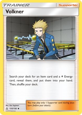 Volkner 135/156 - Reverse Holofoil SM Ultra Prism - Uncommon