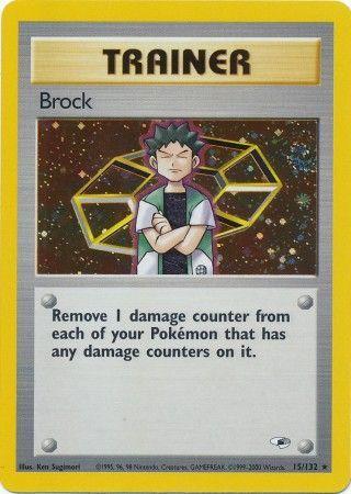 Brock (15) (15) 015/132 - Unlimited Holofoil Gym Heroes - Holo Rare