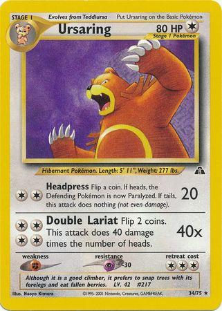 Ursaring (34) (34) 034/75 - Unlimited Neo Discovery - Rare
