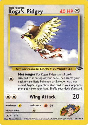 Koga's Pidgey (49) (49) 049/132 - Unlimited Gym Challenge - Uncommon