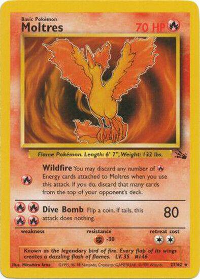 Moltres (27) (27) 027/62 - Unlimited Fossil - Rare