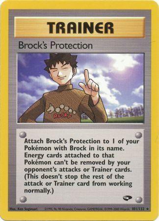 Brock's Protection 101/132 - Unlimited Gym Challenge - Rare