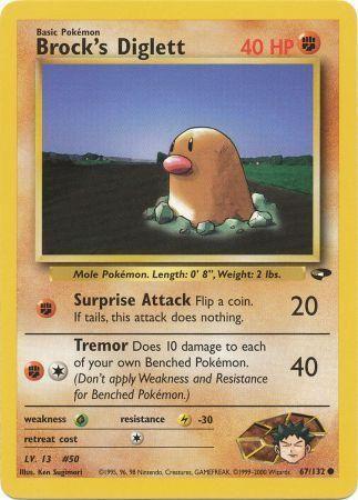 Brock's Diglett 067/132 - Unlimited Gym Challenge - Common
