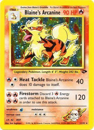 Blaine's Arcanine 001/132 - Unlimited Holofoil Gym Challenge - Holo Rare