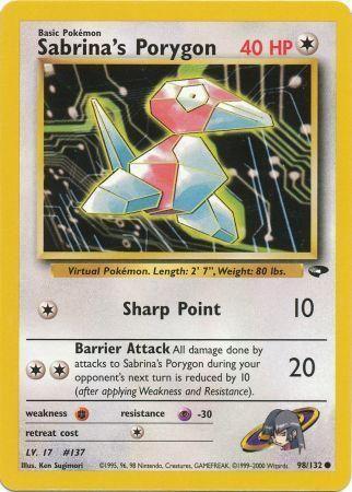 Sabrina's Porygon 098/132 - Unlimited Gym Challenge - Common