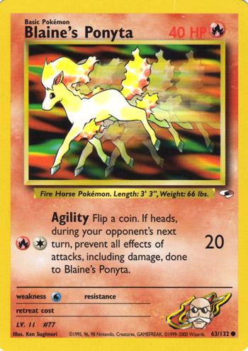 Blaine's Ponyta 063/132 - Unlimited Gym Heroes - Common