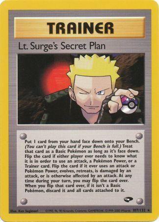Lt. Surge's Secret Plan 107/132 - Unlimited Gym Challenge - Rare
