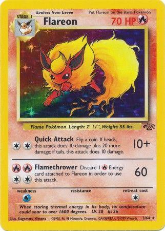 Flareon (3) (3) 003/64 - Unlimited Holofoil Jungle - Holo Rare
