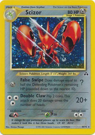 Scizor (10) (10) 010/75 - Unlimited Holofoil Neo Discovery - Holo Rare