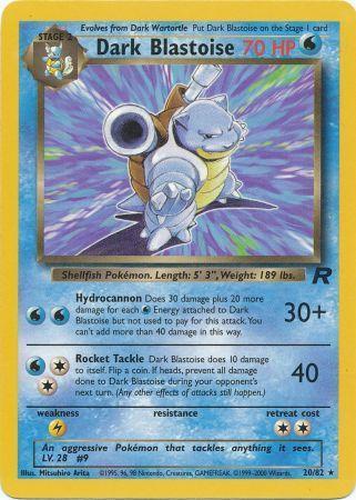 Dark Blastoise (20) (20) 020/82 - Unlimited Team Rocket - Rare