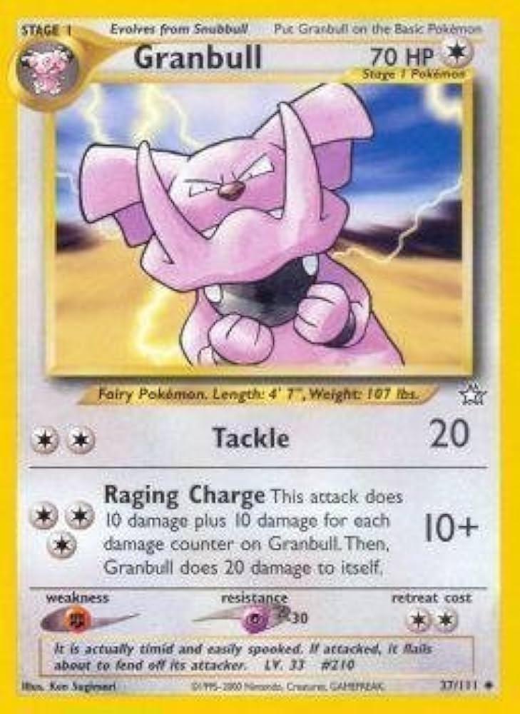Granbull 037/111 - Unlimited Neo Genesis - Uncommon