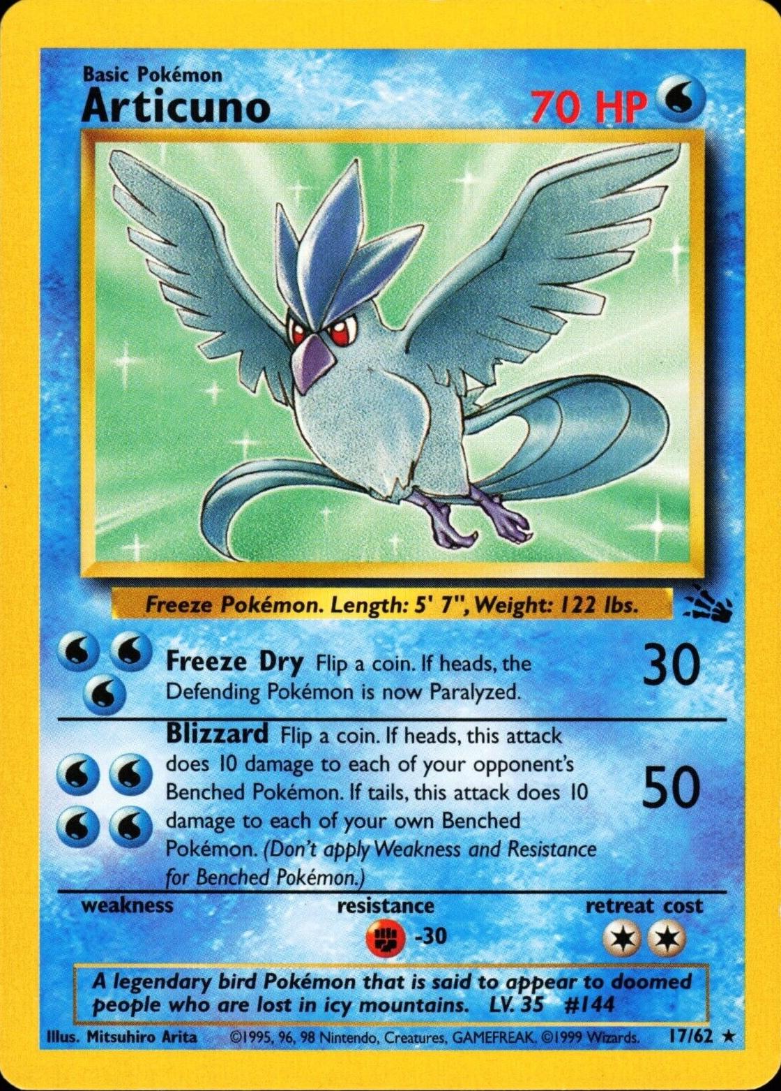 Articuno (17) (17) 017/62 - Unlimited Fossil - Rare