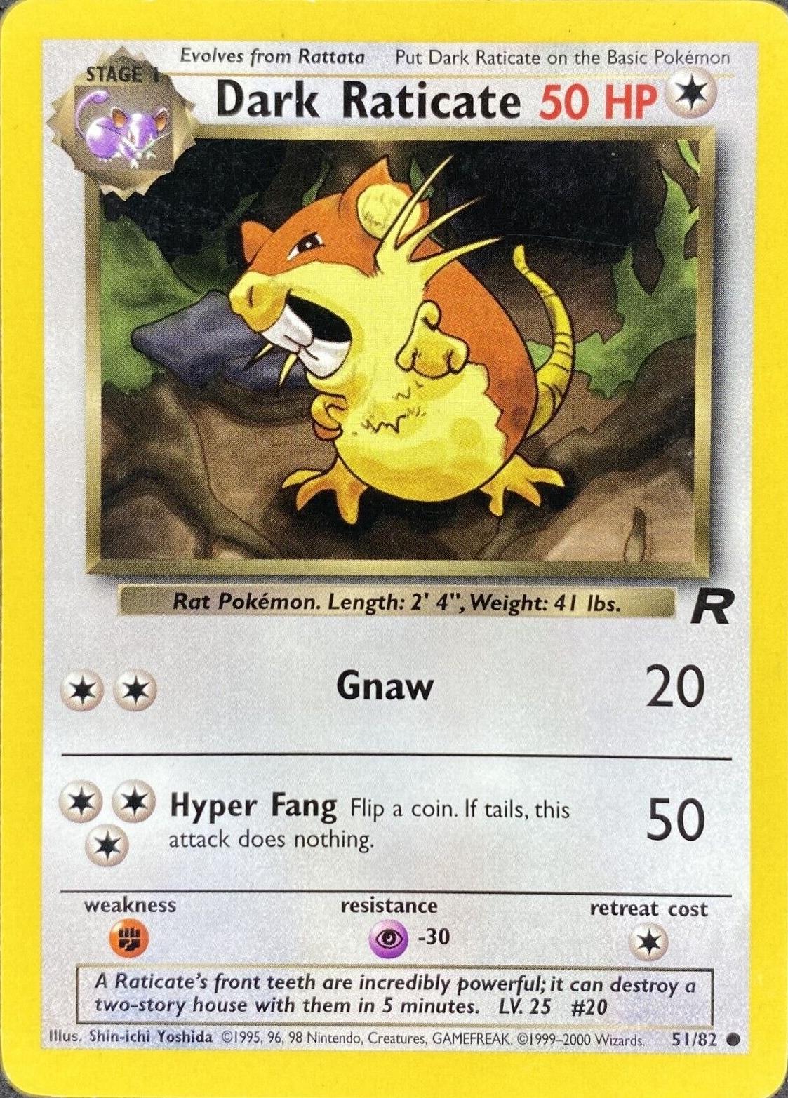 Dark Raticate 051/82 - Unlimited Team Rocket - Common