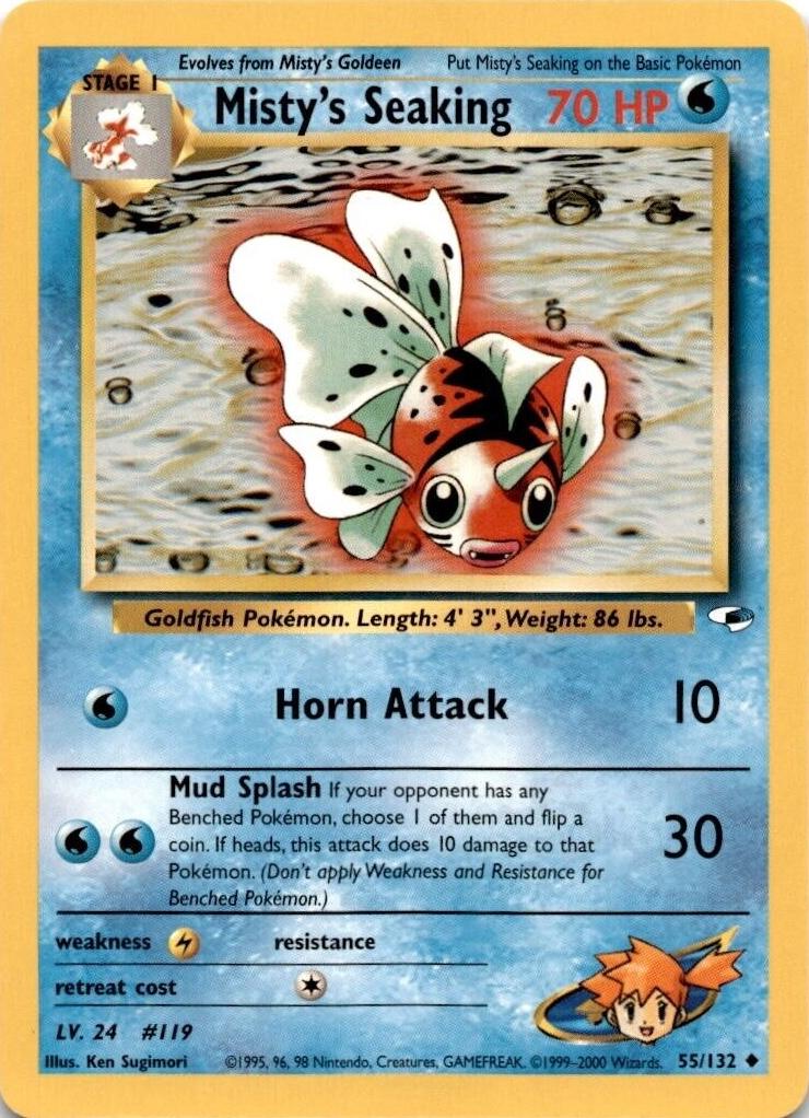 Misty's Seaking 055/132 - Unlimited Gym Heroes - Uncommon