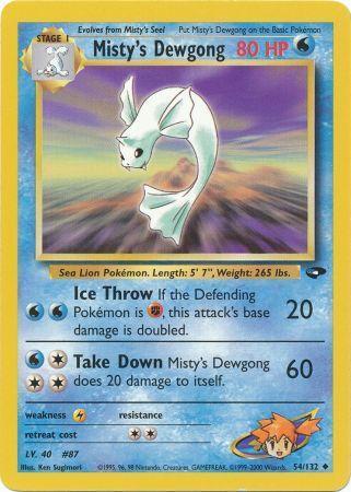 Misty's Dewgong 054/132 - Unlimited Gym Challenge - Uncommon