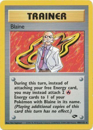 Blaine (100) (100) 100/132 - Unlimited Gym Challenge - Rare