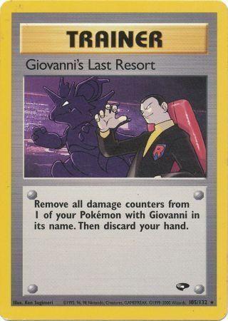 Giovanni's Last Resort 105/132 - Unlimited Gym Challenge - Rare