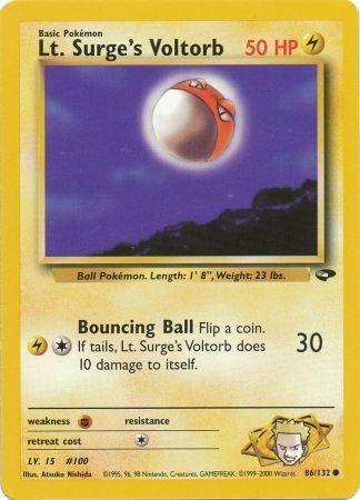 Lt. Surge's Voltorb 086/132 - Unlimited Gym Challenge - Common