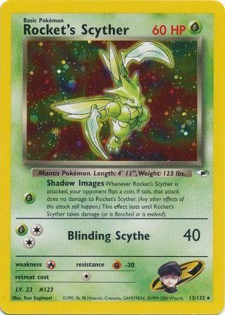 Rocket's Scyther 013/132 - Unlimited Holofoil Gym Heroes - Holo Rare