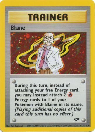 Blaine (17) (17) 017/132 - Unlimited Holofoil Gym Challenge - Holo Rare