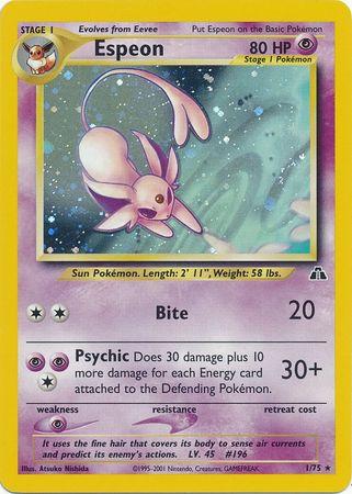 Espeon (1) (1) 001/75 - Unlimited Holofoil Neo Discovery - Holo Rare