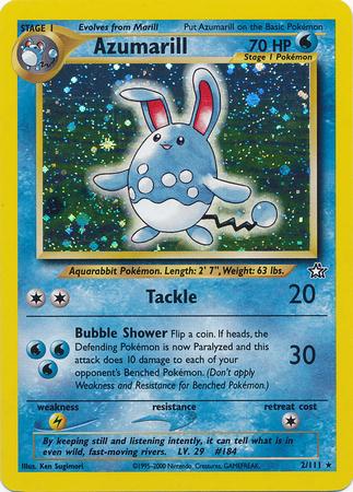 Azumarill 002/111 - Unlimited Holofoil Neo Genesis - Holo Rare
