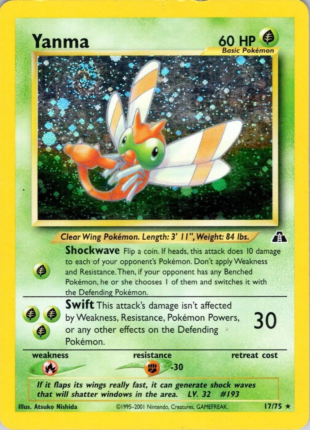 Yanma (17) (17) 017/75 - Unlimited Holofoil Neo Discovery - Holo Rare