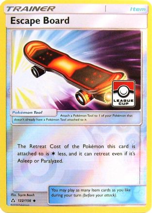 Escape Board (League Cup) 122/156 - Reverse Holofoil League & Championship Cards - Promo