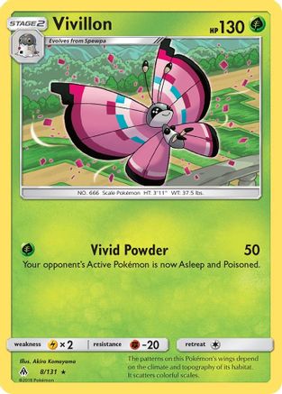 Vivillon 008 - Reverse Holofoil SM Forbidden Light - Rare