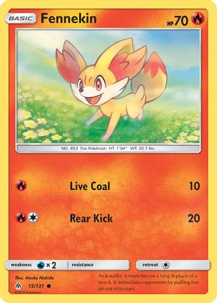 Fennekin (15) (15) 015/131 - Reverse Holofoil SM Forbidden Light - Common