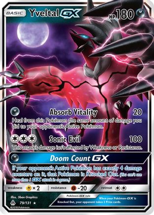 Yveltal GX 079/131 - Holofoil SM Forbidden Light - Ultra Rare