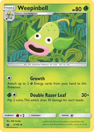 Weepinbell 002/168 SM Celestial Storm - Uncommon