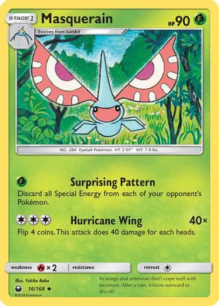 Masquerain 016 - Reverse Holofoil SM Celestial Storm - Uncommon