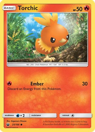 Torchic (25) (25) 025/168 - Reverse Holofoil SM Celestial Storm - Common